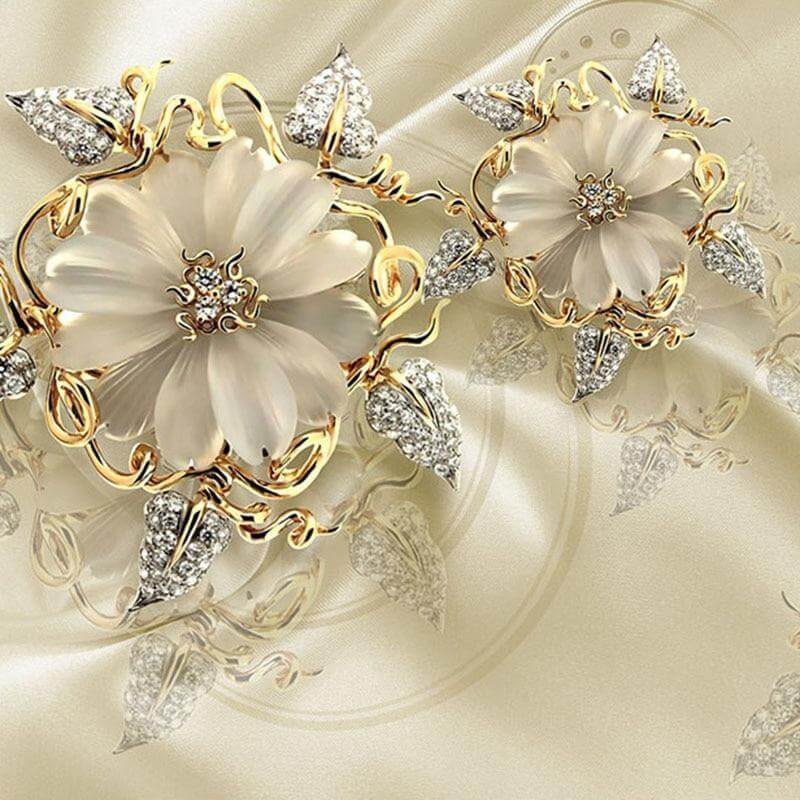 Gold Floral Wallpaper P68430