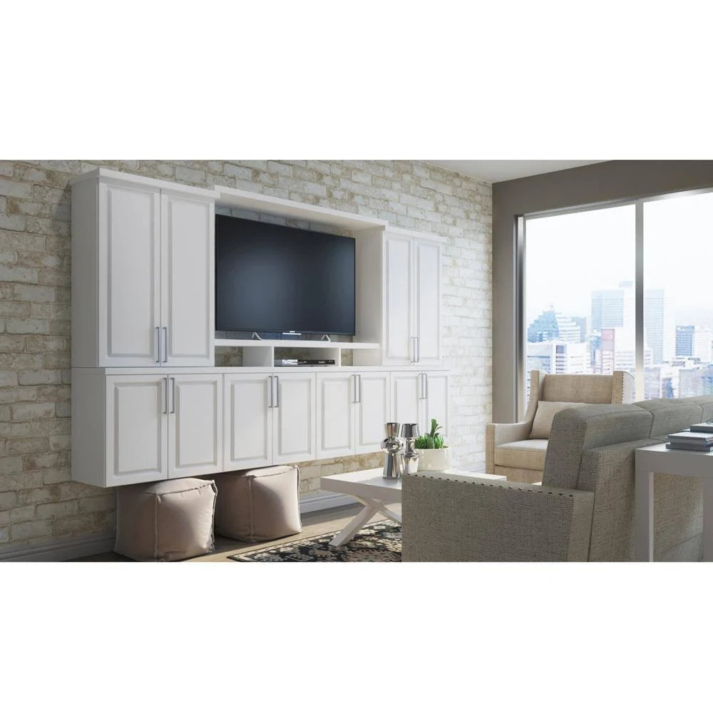 Satin White Pull Out Trash Can Base Kitchen Cabinet A478