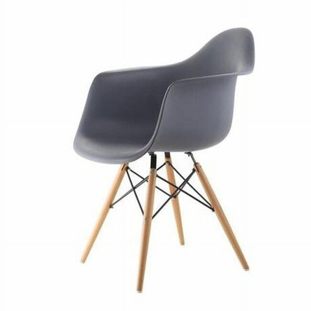 Grey Mid-Century Wood Dining Chair L3692