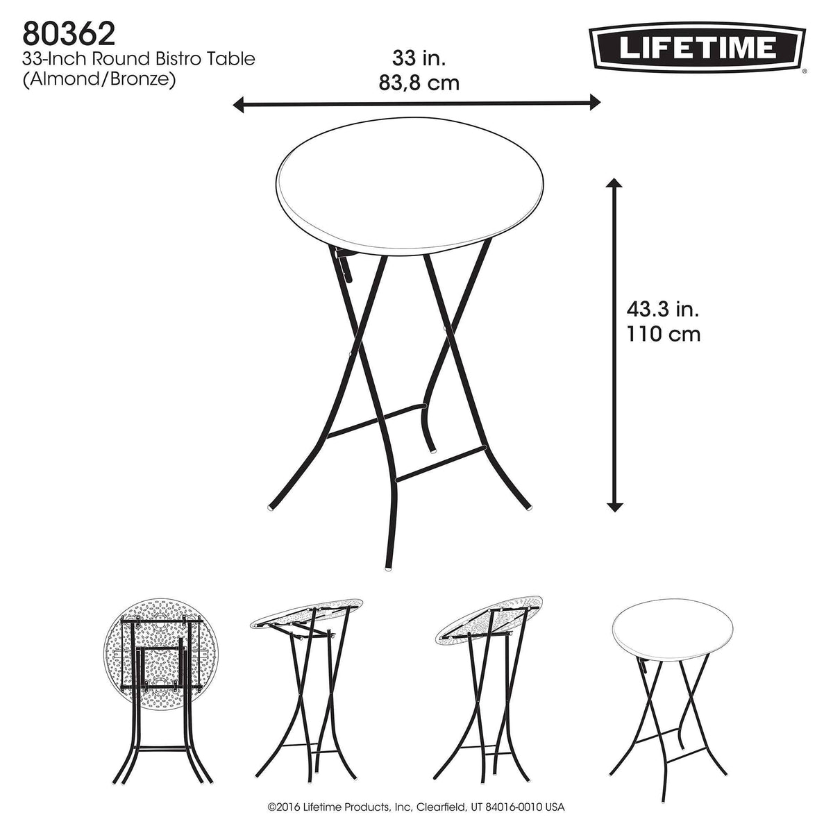 Round Bistro Table H692