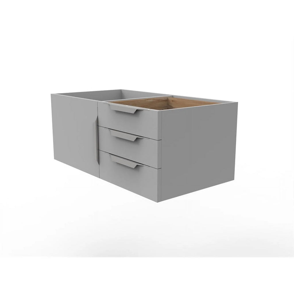 Gray Wood Floating Vanity Base P895