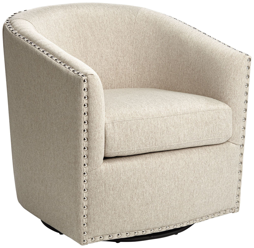 Oatmeal Swivel Accent Chair C6117