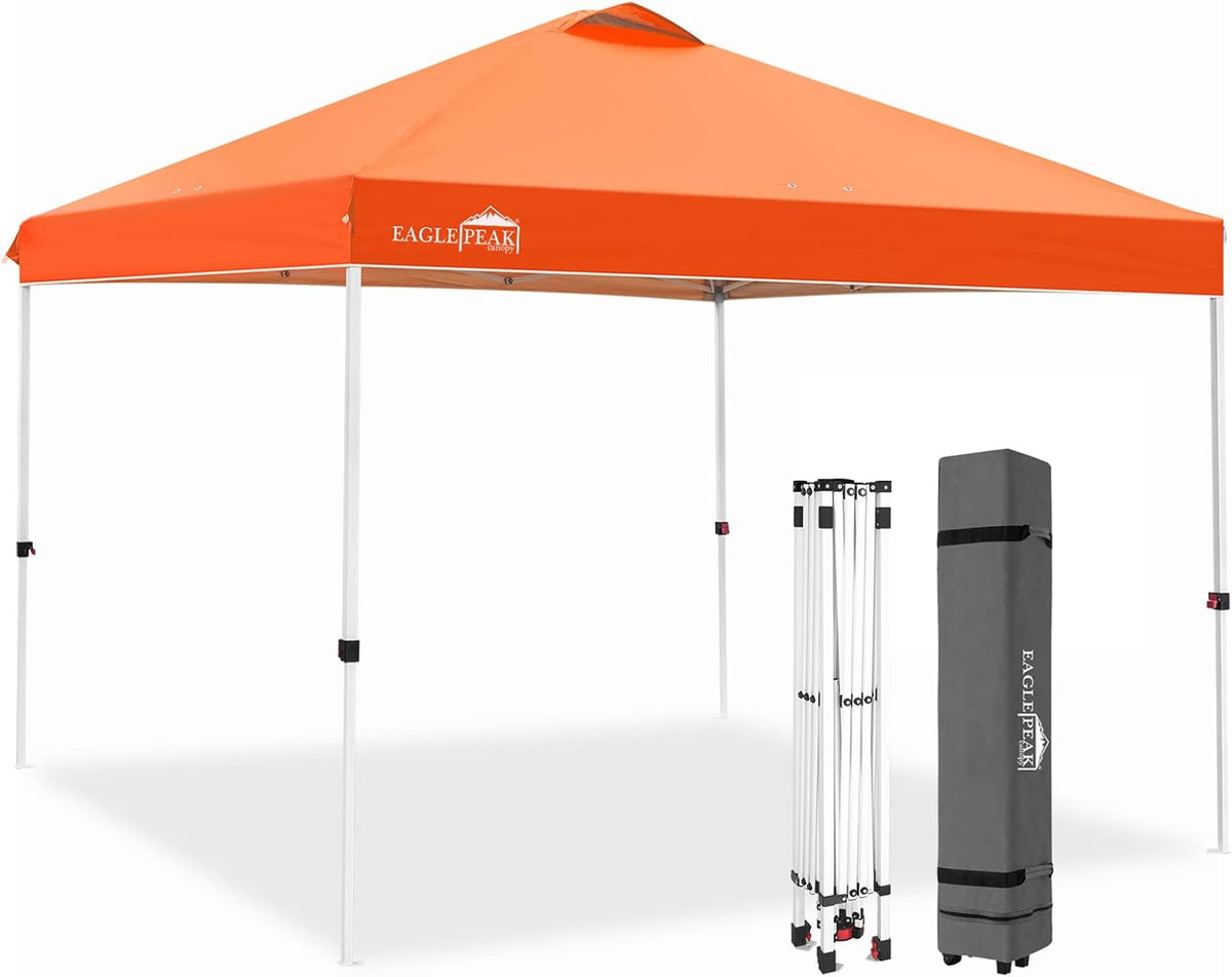 10' x 10' Light Blue Pop Up Canopy Tent with Wheeled Carrying Bag P685899