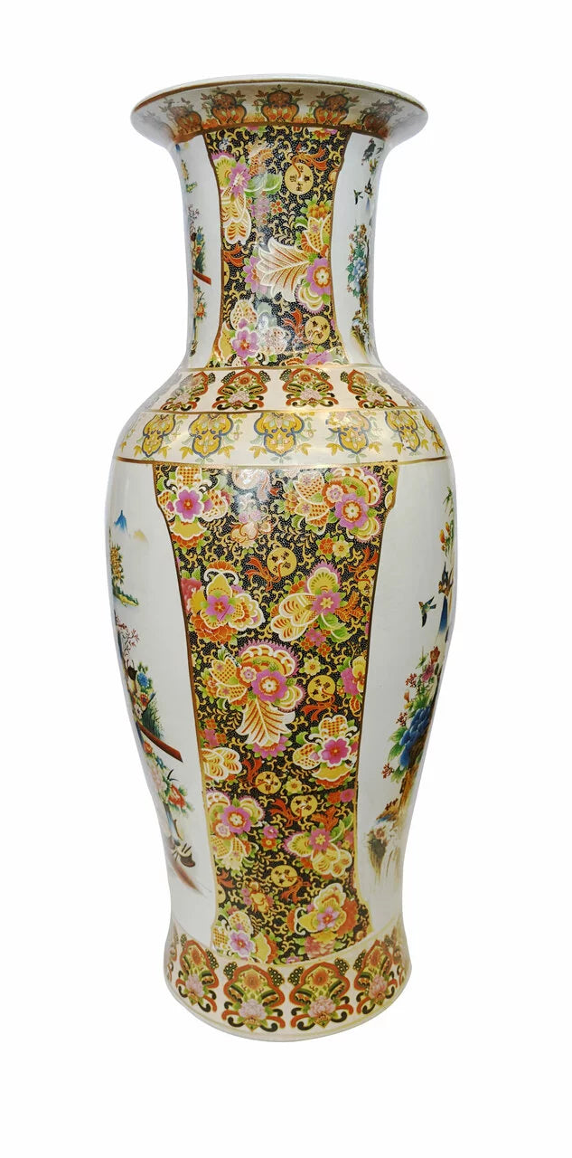 Japanese Porcelain Satsuma Vase 36" V44289