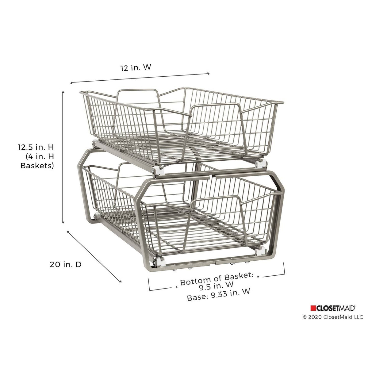 2 Tier 11-inch Wide Cabinet Organizer L3639