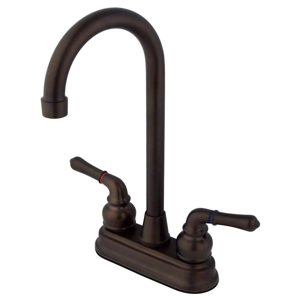 Chrome Polished Brass Two-Handle Centerset High-Arch Bar Faucet C371903