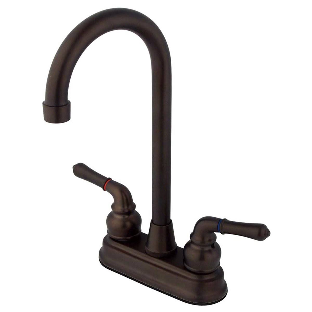 Chrome Polished Brass Two-Handle Centerset High-Arch Bar Faucet C371903