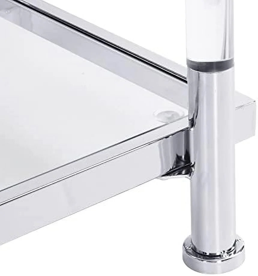 Console Sofa Table with Glass Tabletop and Acrylic Legs F9489