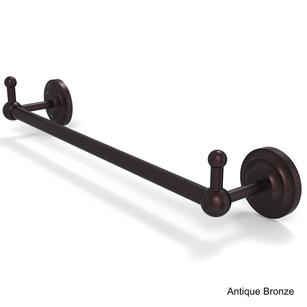 Satin Nickel 24 inch Towel Bar with Integrated Hooks Z753243