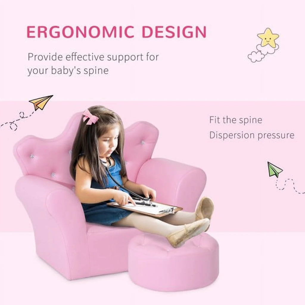 Kids Sofa Set with Footstool C997621