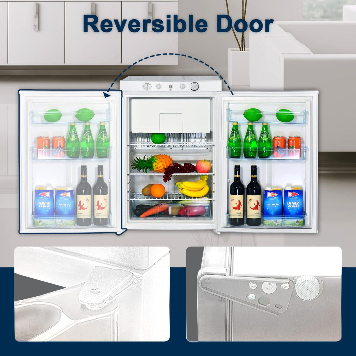 3 Way Propane Refrigerator with Freezer for RV Camper K723587