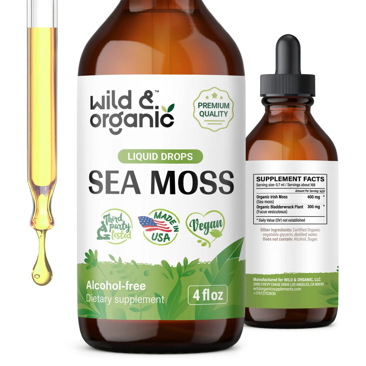 Organic Sea Moss Liquid Drops 4 fl. oz. I230963