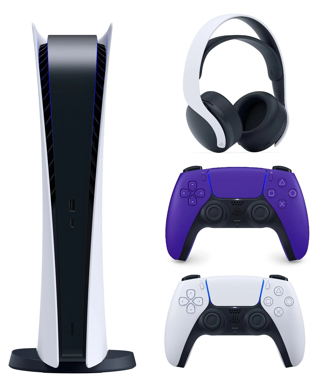 PlayStation 5 Digital Edition with DualSense Controller and Pulse Headset O835