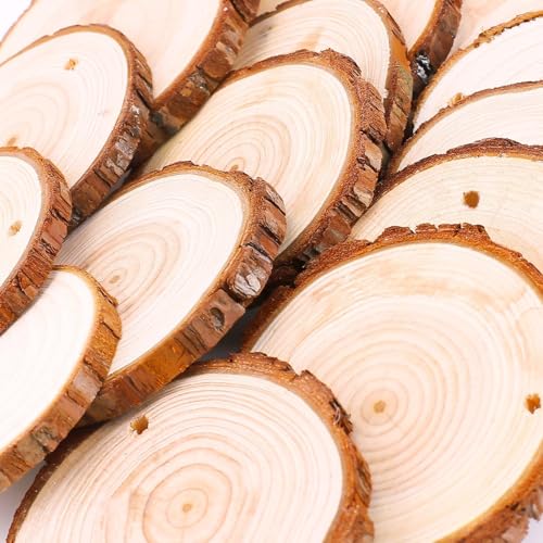 30 Pcs 2.4-2.8 Inches Natural Wood Slices H790