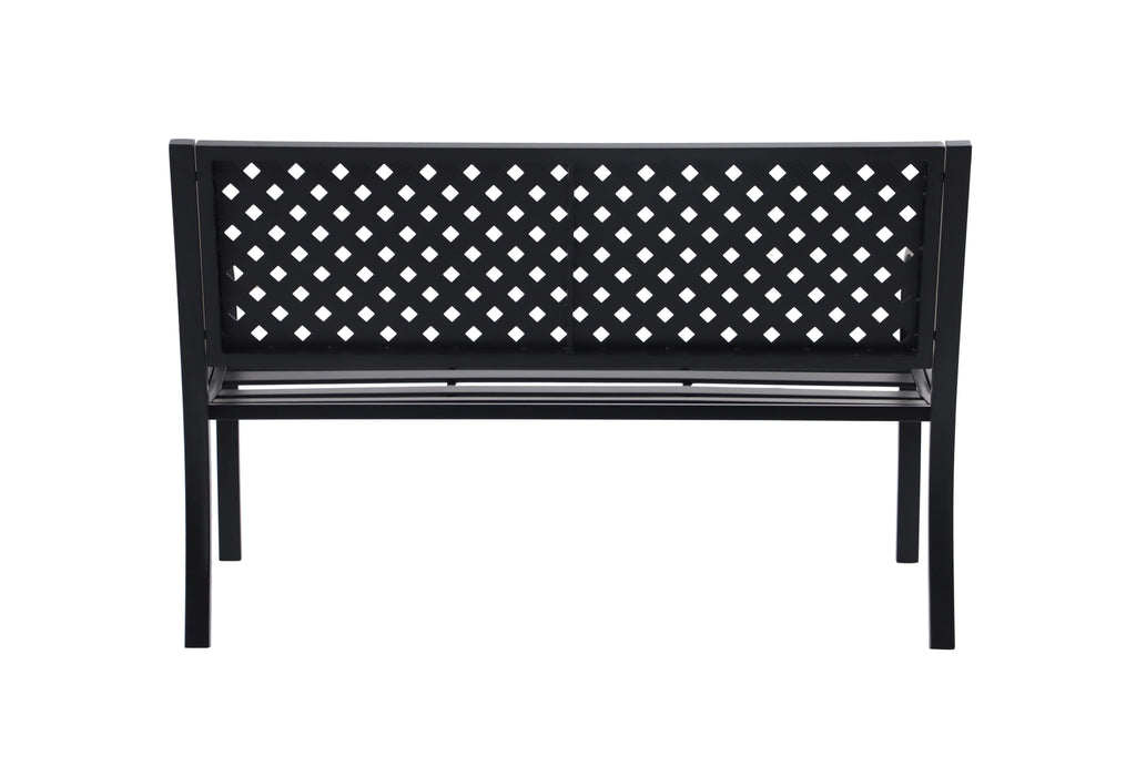 Black Steel Garden Bench E738