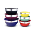Silicone Stainless Steel Mixing Bowl Set 12 Pieces E9823