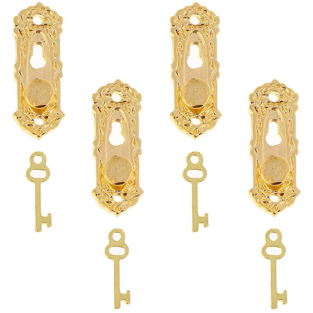Mini Golden Metal Door Handle with Key O226