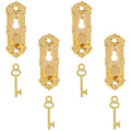 Mini Golden Metal Door Handle with Key O226