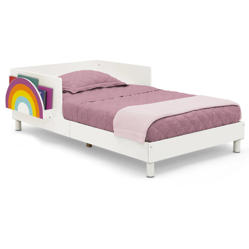 White Toddler Bed with Interchangeable Shelf H903310