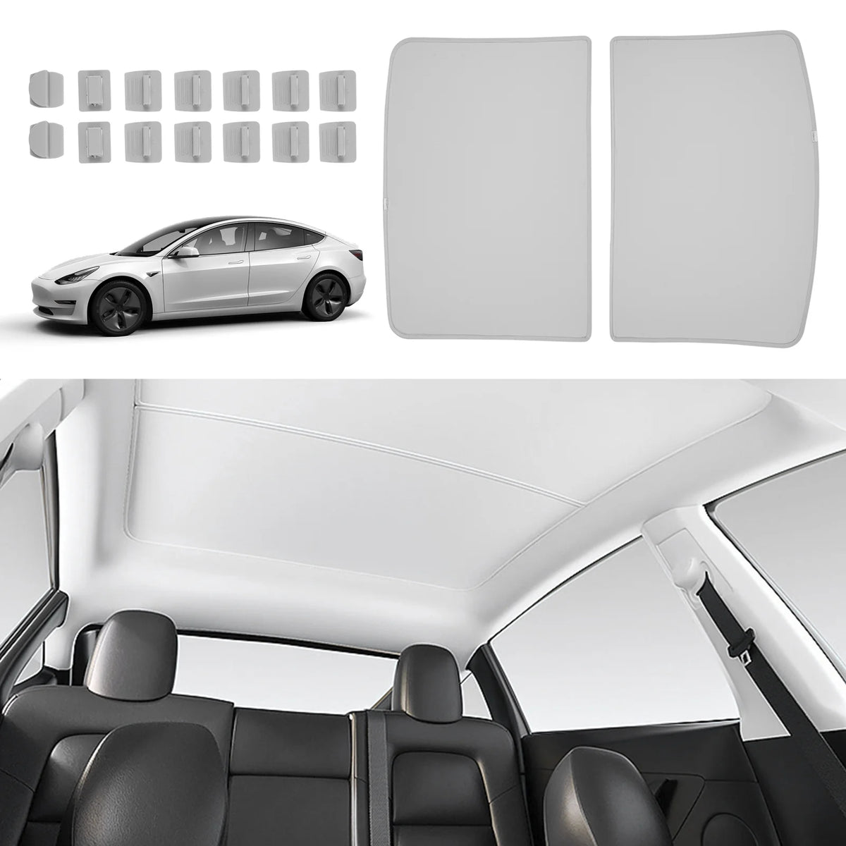 Roof Window Sunshade with Storage Bag I356495