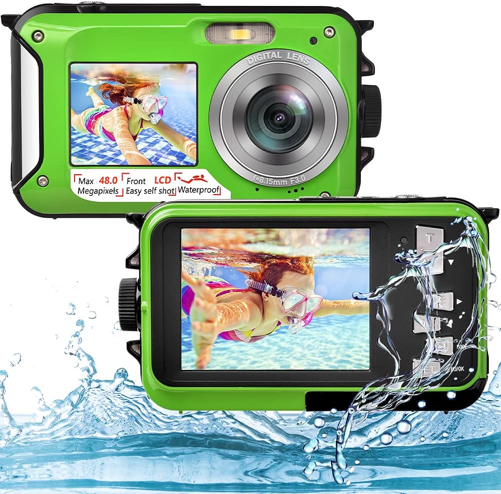 2.7K 48MP Waterproof Underwater Camera Dual Screen 16X Zoom U954