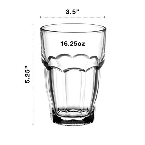 16.25 oz. Clear Stackable Cooler Glass, 6 Count O592393