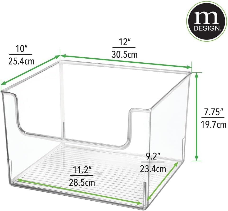 Clear 8 Pack Plastic Storage Basket Bin J678800