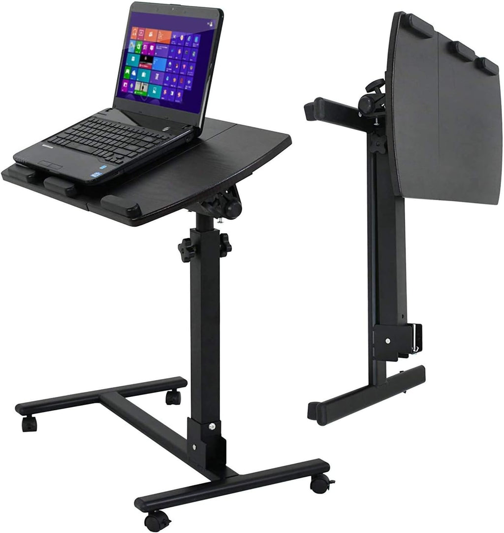 Adjustable Rolling Laptop Stand Desk Cart Z315883
