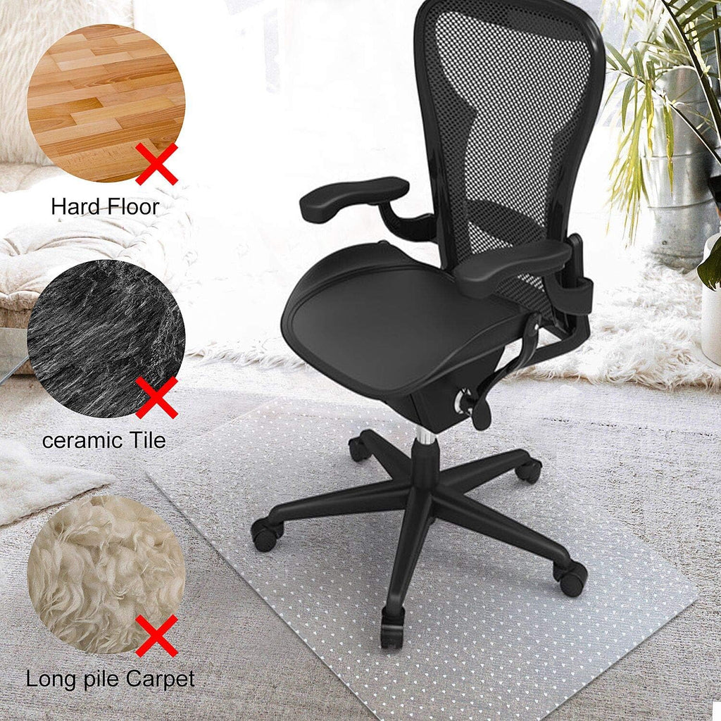 Clear Studded PVC Carpet Chair Mat M41095