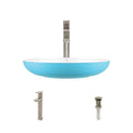 Stone Composite Oval Vessel Sink with Faucet V2031