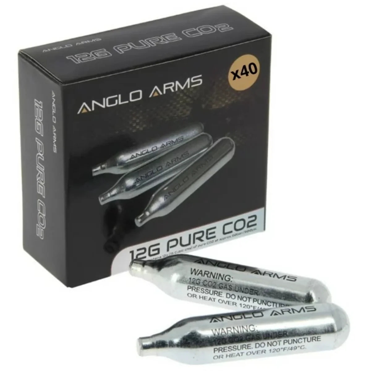 12g Co2 Gas Capsule Airsoft Rifle Pistol Airgun - Pack of 40 F1678