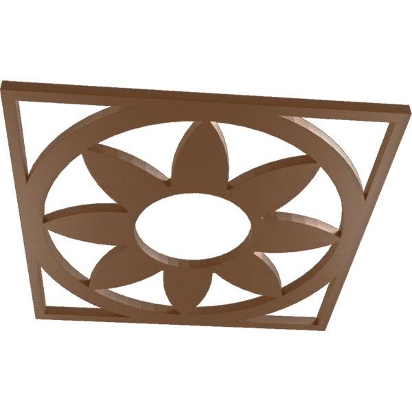 36x22OD x 12 1/2x22ID x 1x22P Copper PVC Pierced Ceiling Medallion R4809