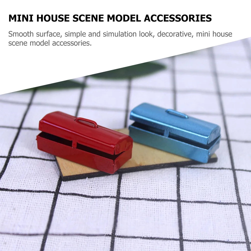 Red Iron Tiny Dollhouse Toolbox Set U62087