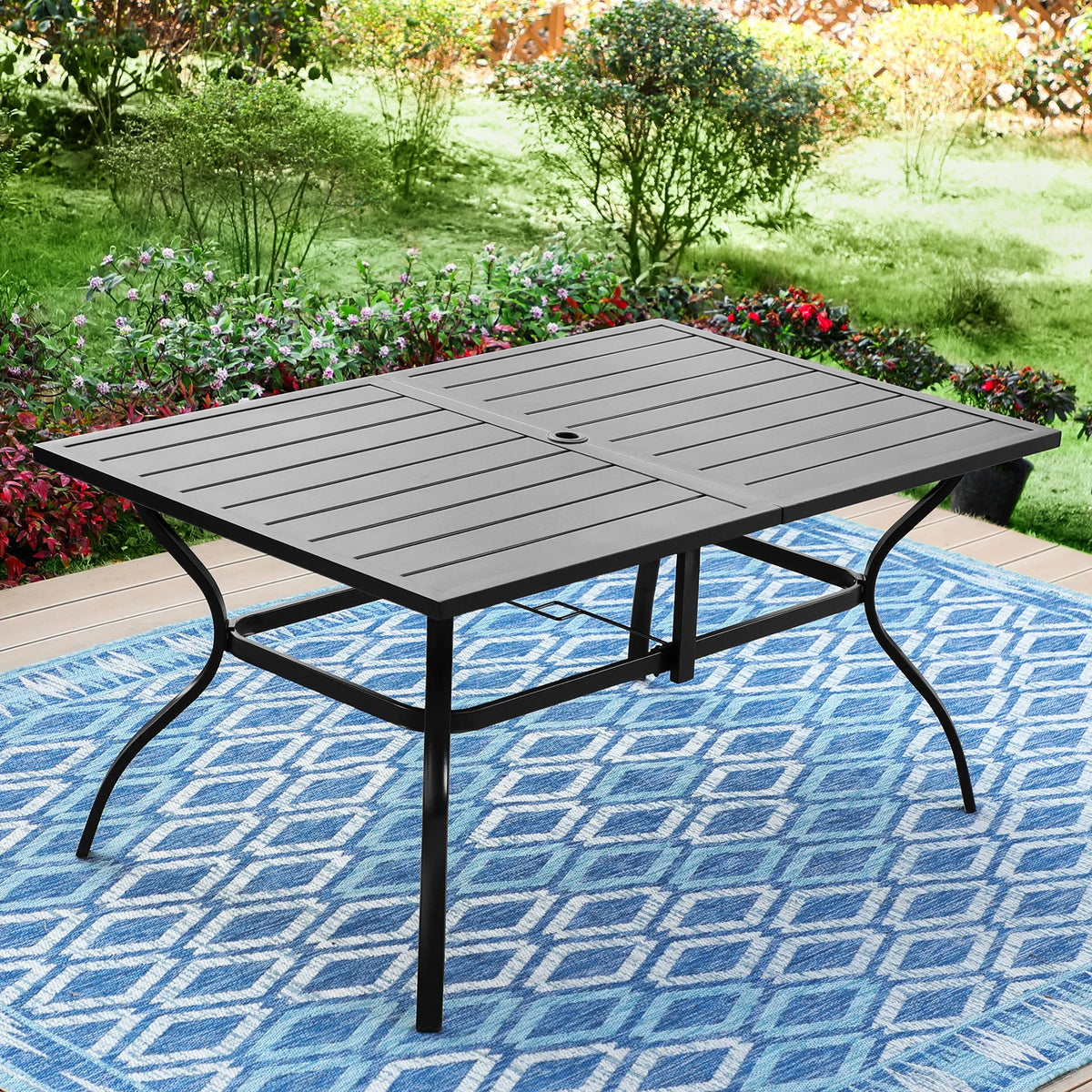 7 Pieces Outdoor Patio Dining Set with Table and 6 Chairs C856