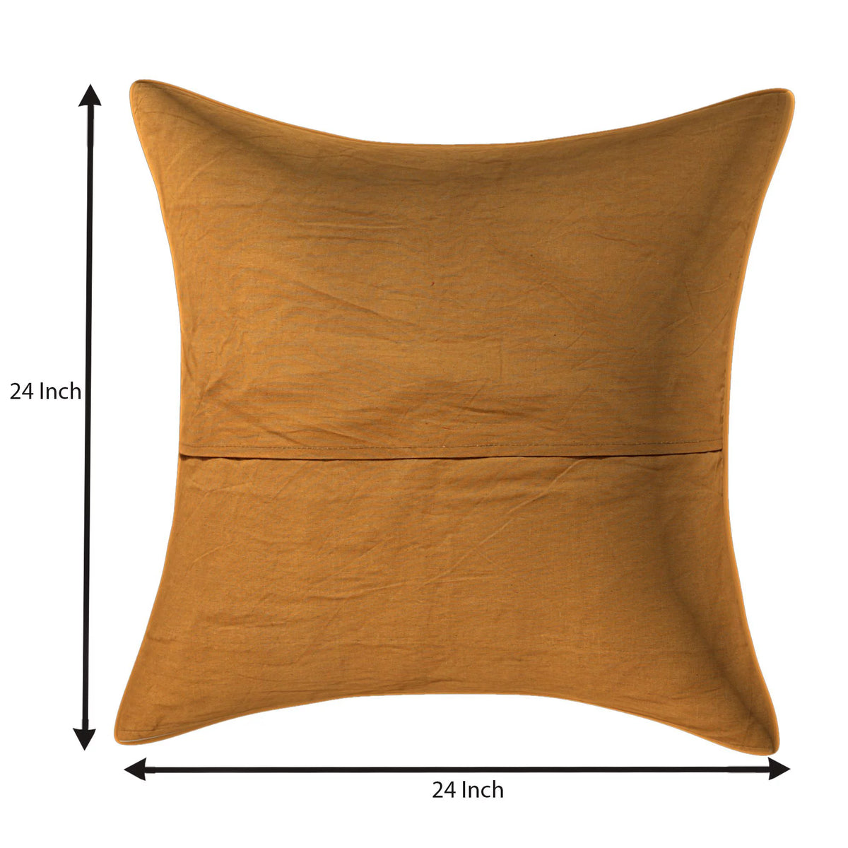 Khaki Floral Cotton Cushion Covers Set Of 2 P693349