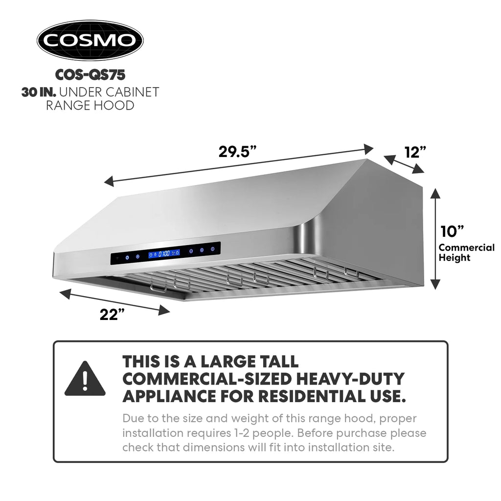 36 in. Ducted Under Cabinet Range Hood in Stainless Steel P709602