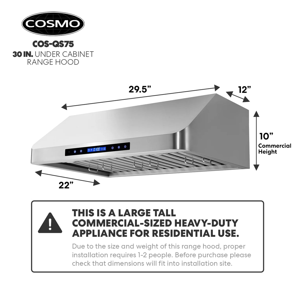 36 in. Ducted Under Cabinet Range Hood in Stainless Steel P709602