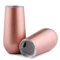 Stainless Steel 6 Ounce Insulated Champagne Flutes Set L98495