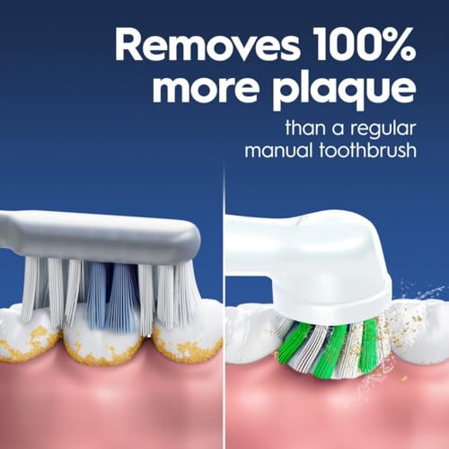 Midnight Black Rechargeable Electric Toothbrush with 1 Replacement Brush Head, Travel Case C814095