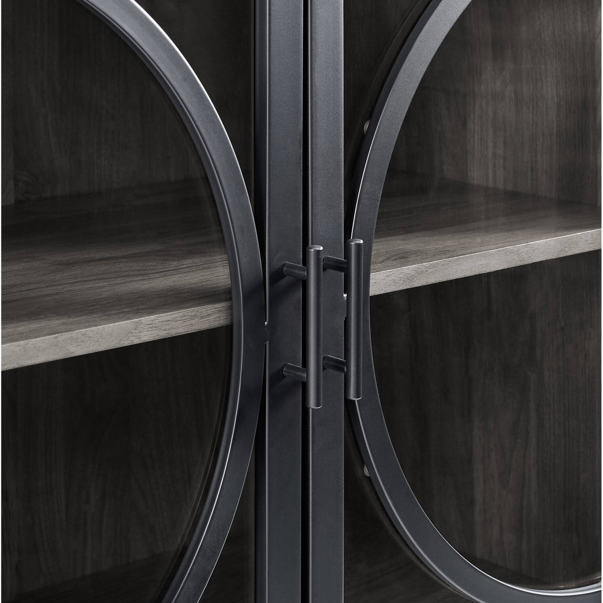Metal and Glass Door Accent Console R989