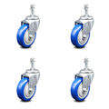 Blue Poly Swivel Caster Set of 4 A5917