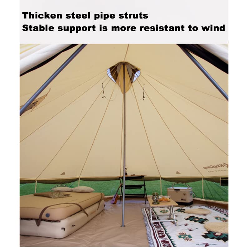 Canvas Bell Tent with Stove Jack, 4 Season Waterproof Tent I646494