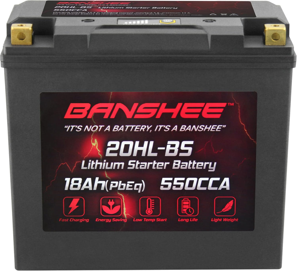 Lithium Motorcycle Powersport Battery YTX20L-BS 12.8V 18AH 550 CCA with BMS K285983