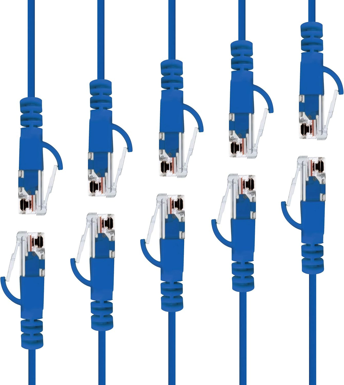 Cat6 Ethernet Cable 3 ft 100-Pack Flat Blue B935888