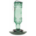 Green Glass Bottle Hummingbird Feeder A7925