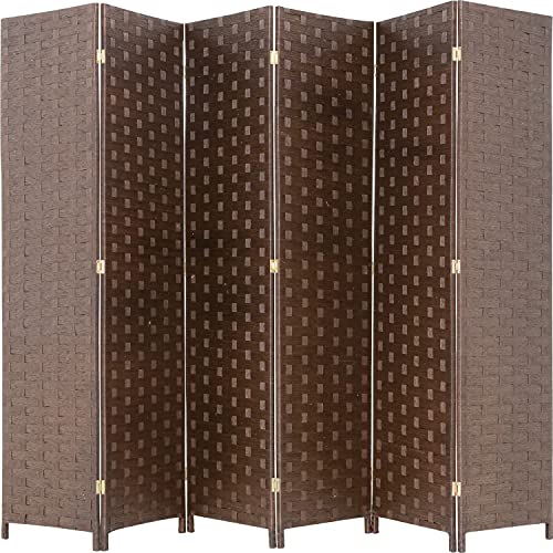 Black 4 Panel Room Divider 6FT Tall Wood Screen Z143