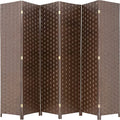 Black 4 Panel Room Divider 6FT Tall Wood Screen Z143