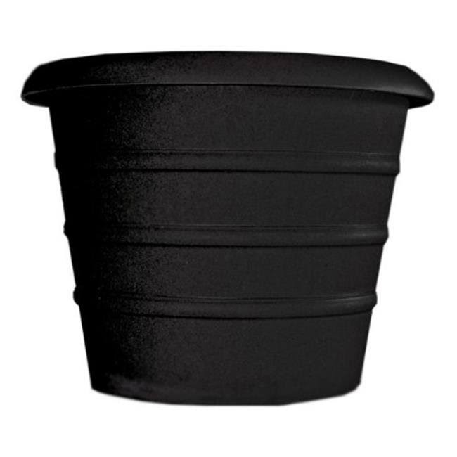 Black Plastic Pot Planter Set of 4 M473318