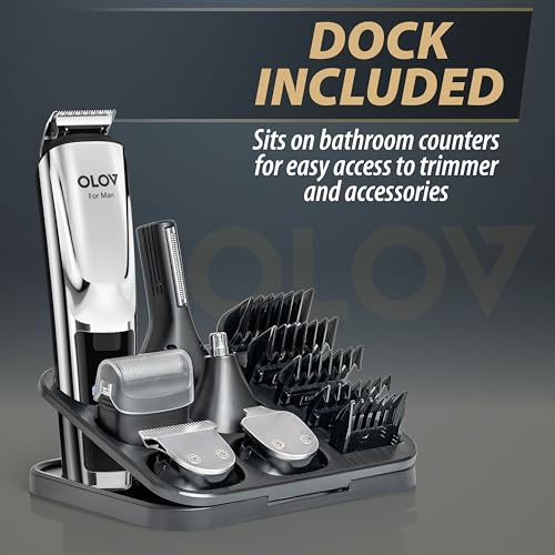 21 Piece Beard Trimmer Hair Clipper Electric Razor with USB Recharge Dock G957352