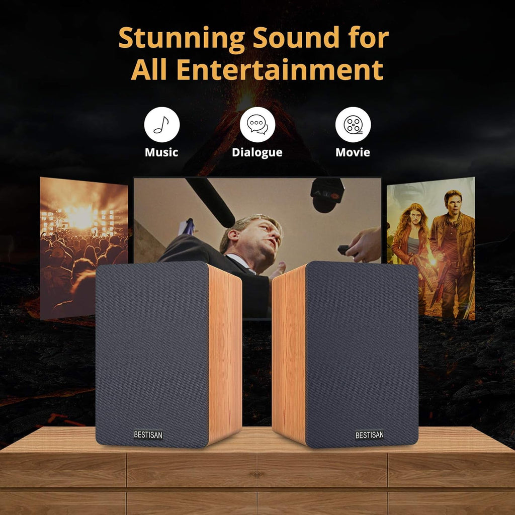 Bluetooth Bookshelf Speakers with Remote Control J16161